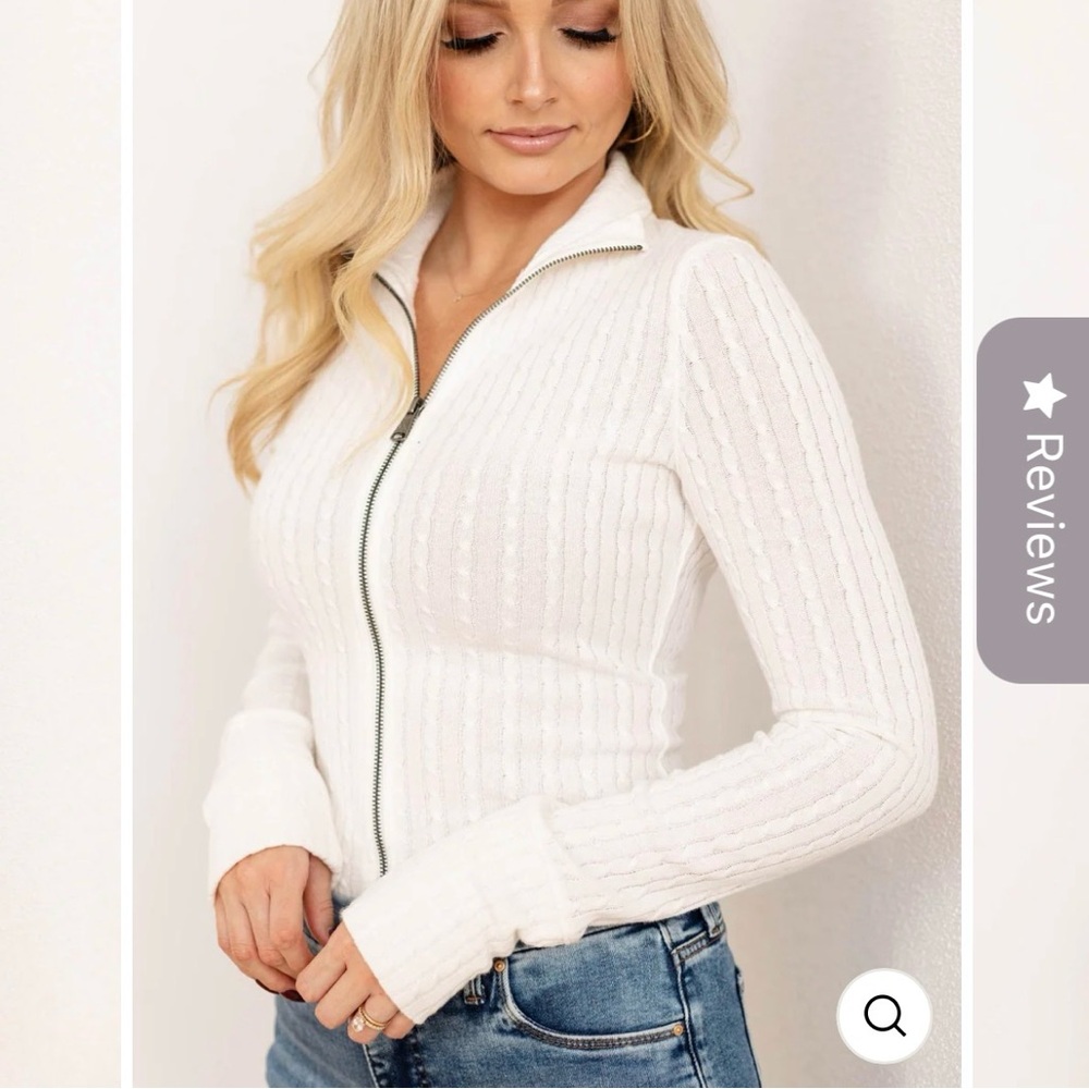 FREE PEOPLE BRUNCH GIRL ZIP UP